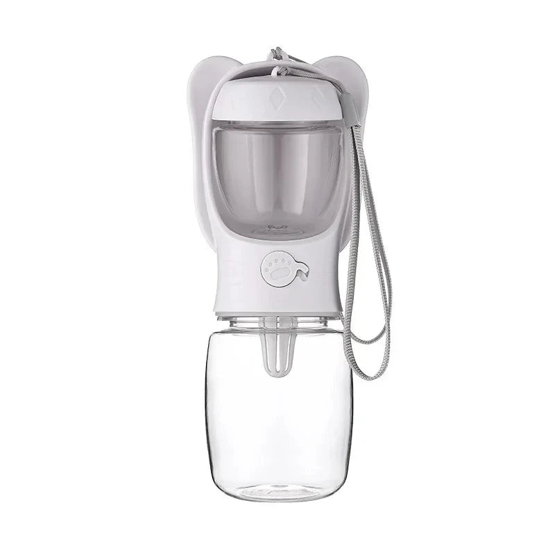 Portable 2-In-1 Dog Cat Water Bottle with Food Storage Container for Outdoor Travel Pet Feeding Pet Supplies
