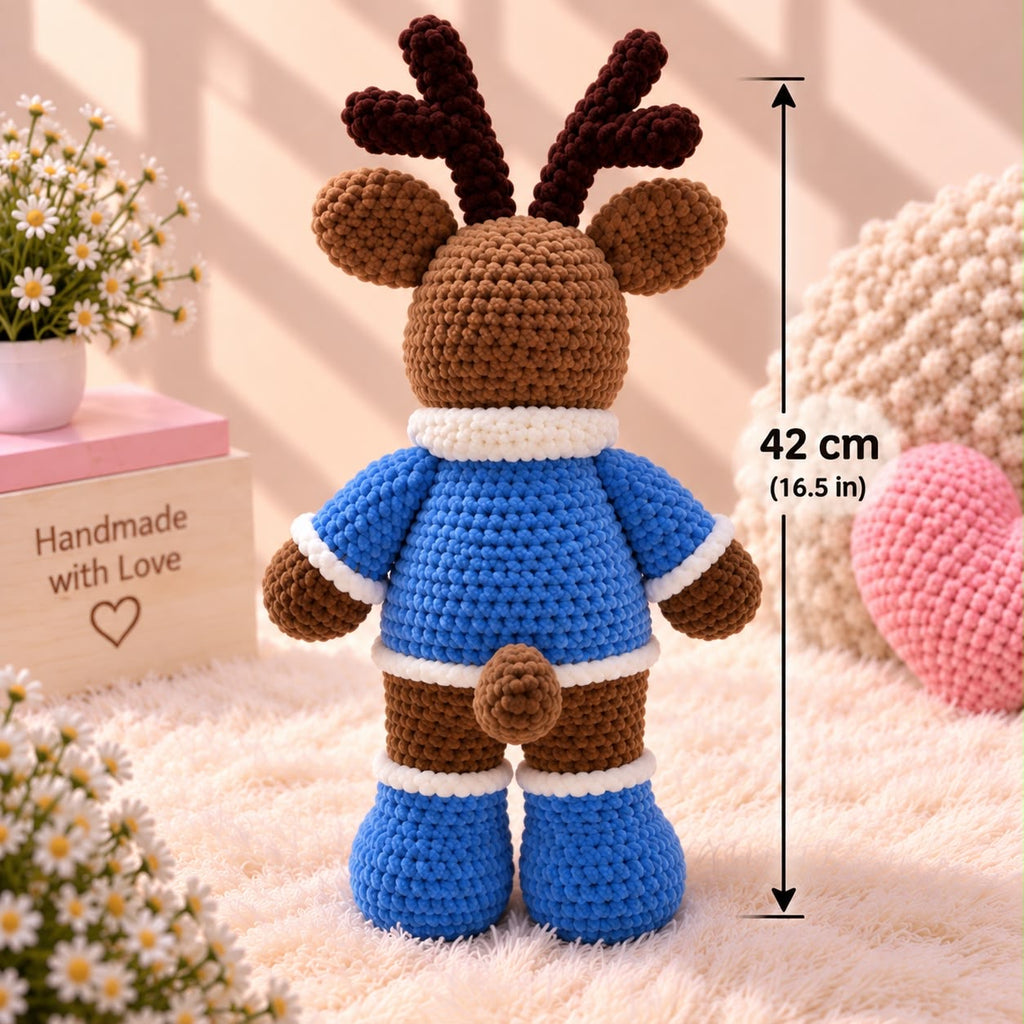 Crocheted deer doll