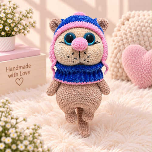 Mitzi the Cat – Handmade Crochet Doll