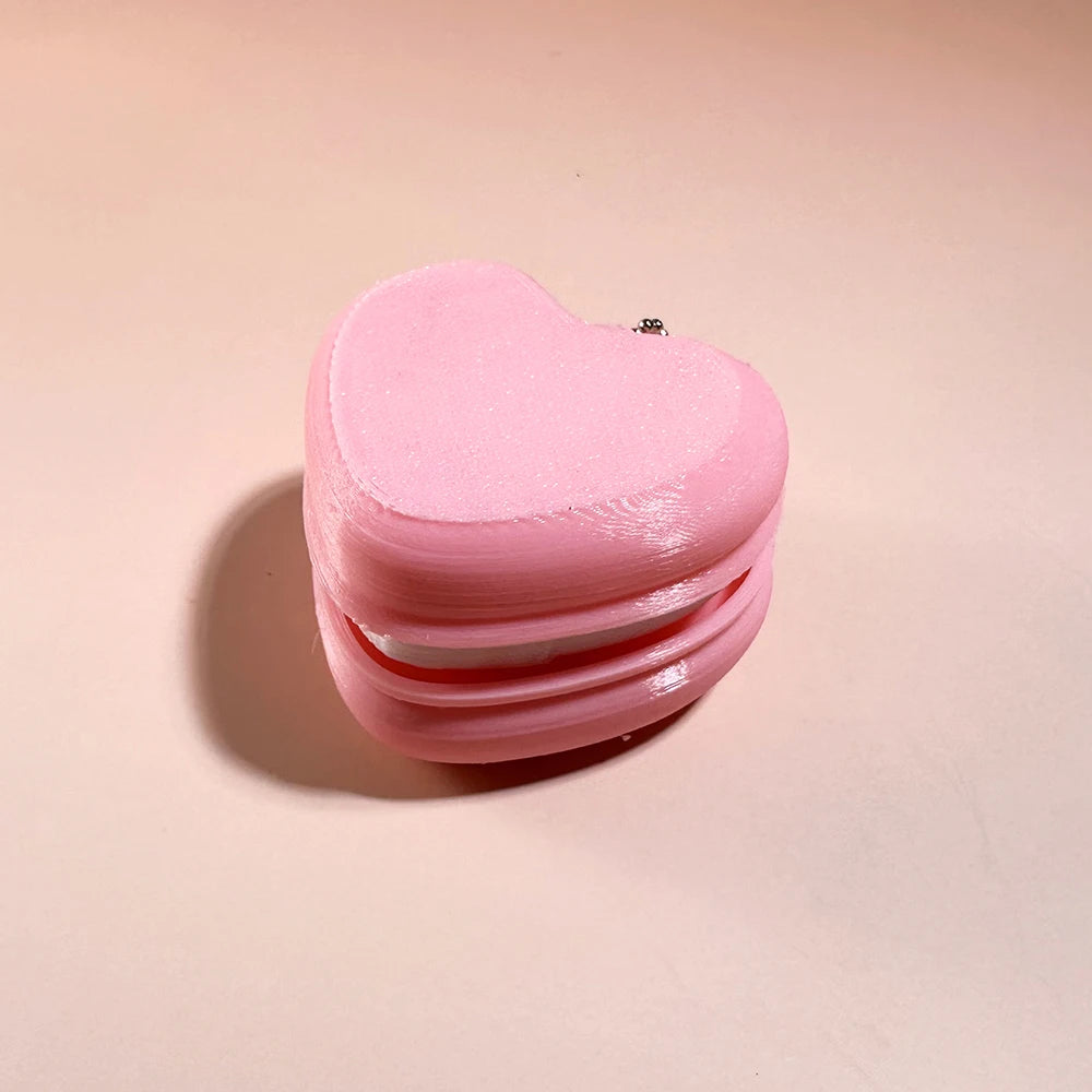 Calming Keychain Keys Finger Button Anti-Stress Toys Strawberry Cake Ice Pizza Funny Decompression Gifts for Children Adults