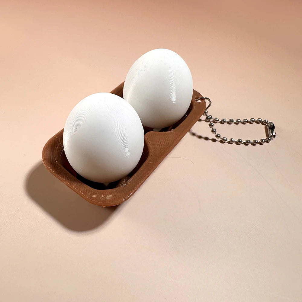 Calming Keychain Keys Finger Button Anti-Stress Toys Strawberry Cake Ice Pizza Funny Decompression Gifts for Children Adults