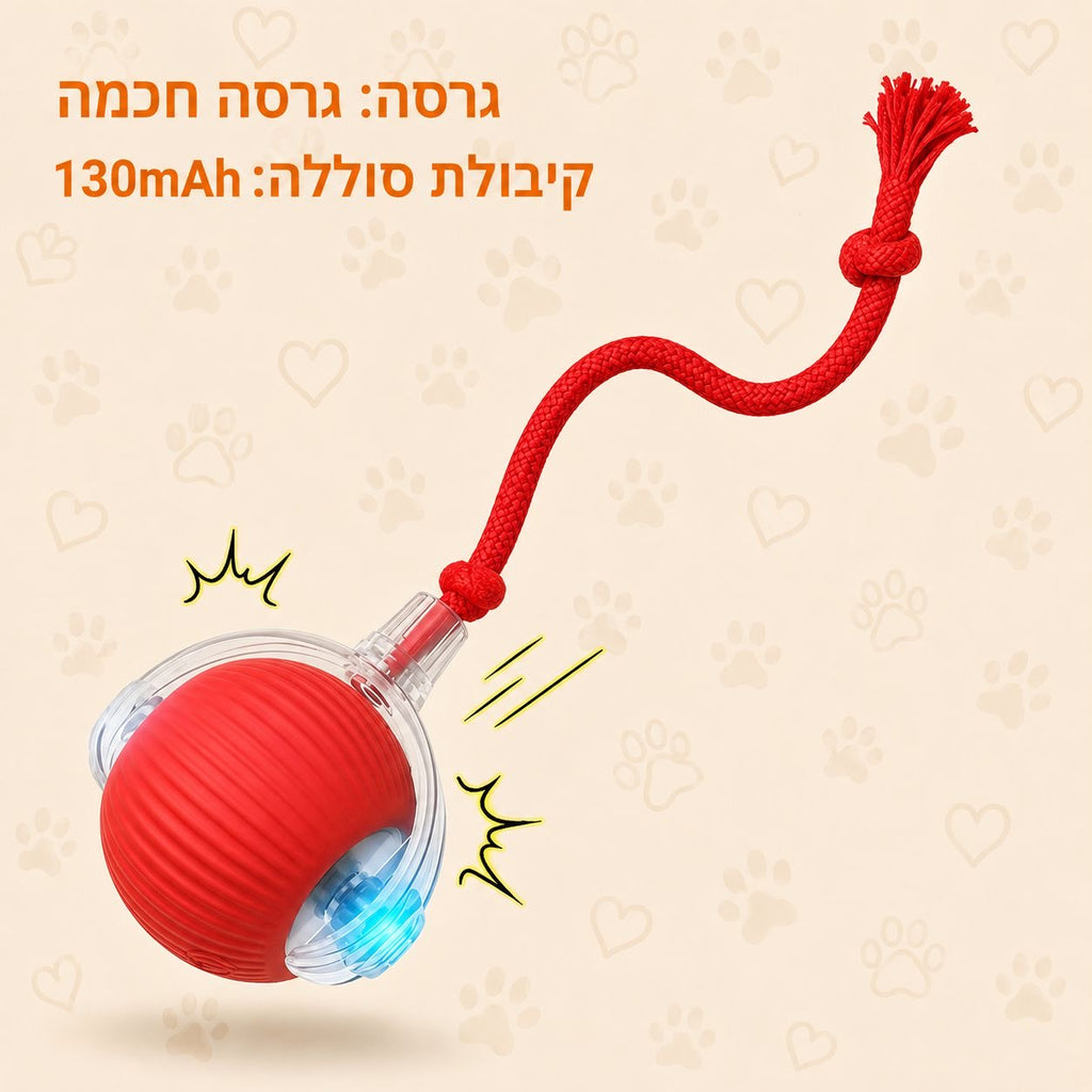 הכדור החכם שלא מפסיק לשחק – צעצוע אינטראקטיבי לכלבים