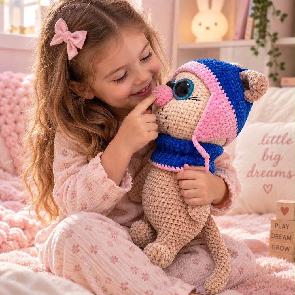 Mitzi the Cat – Handmade Crochet Doll