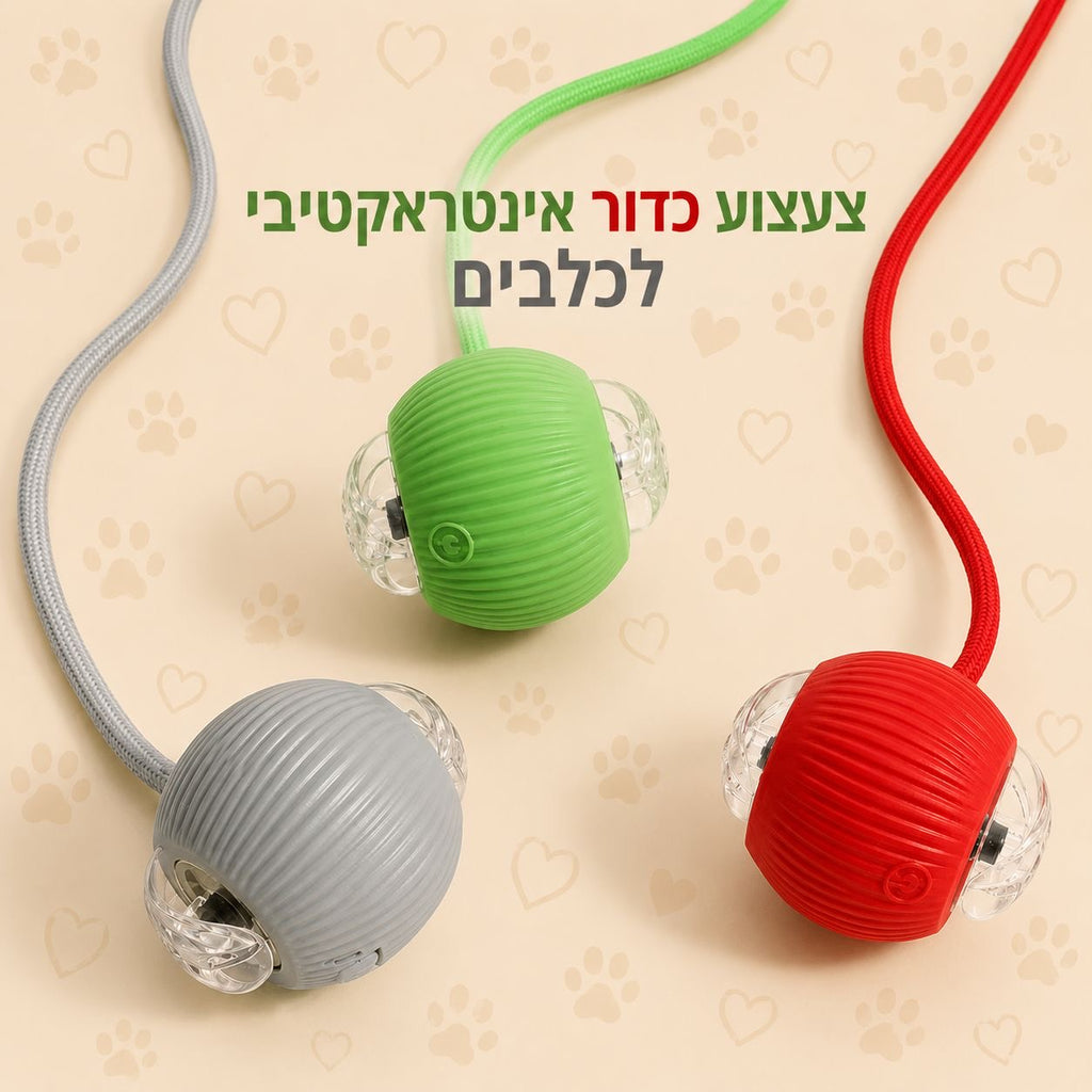 הכדור החכם שלא מפסיק לשחק – צעצוע אינטראקטיבי לכלבים