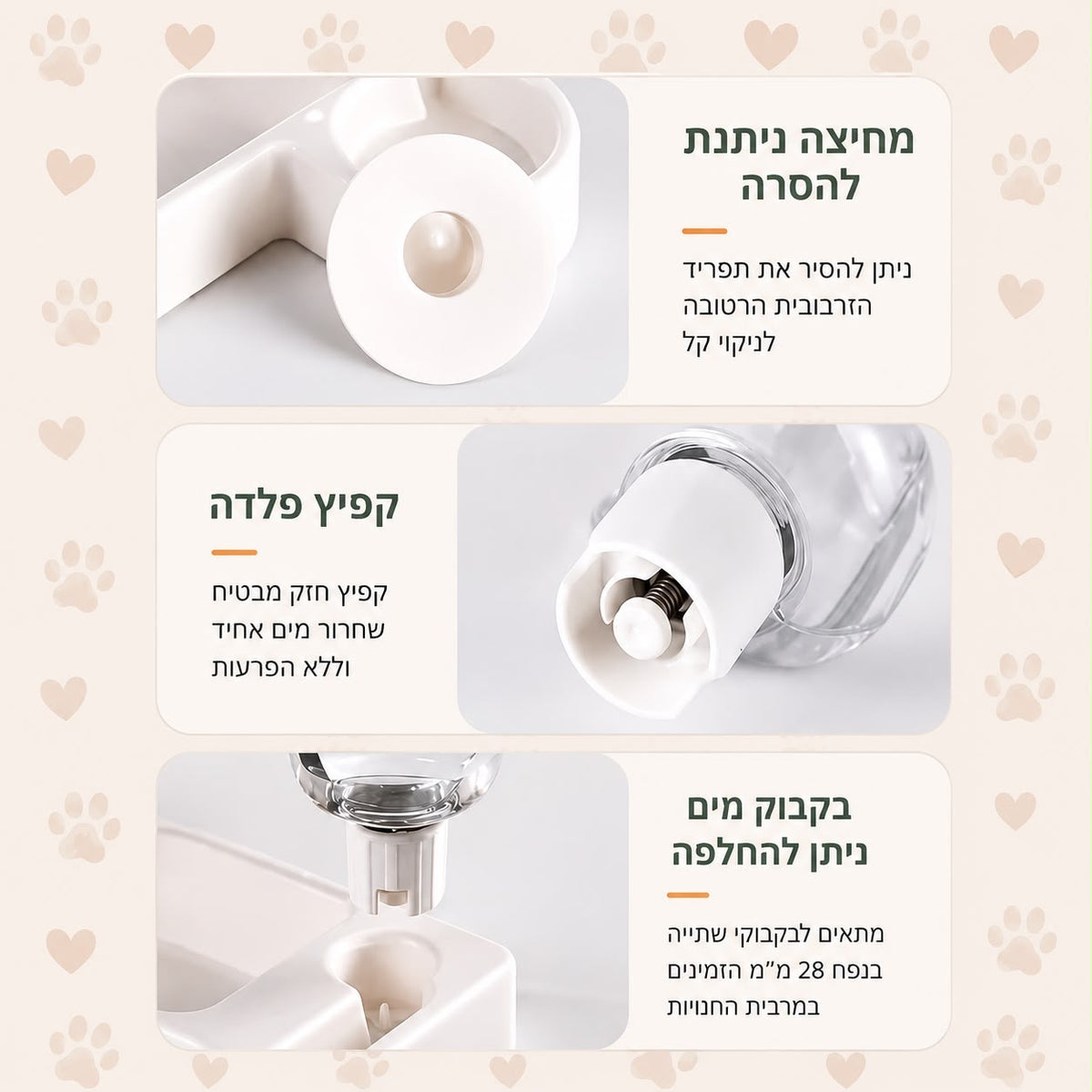 מתקן אוכל ושתייה אוטומטי לחיות מחמד